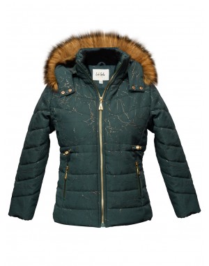 Girls Jacket Quilted Wild Green